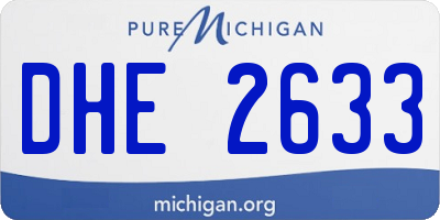 MI license plate DHE2633