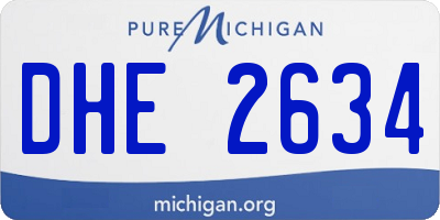 MI license plate DHE2634