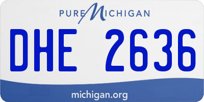 MI license plate DHE2636