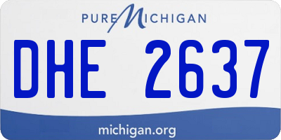 MI license plate DHE2637