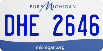 MI license plate DHE2646