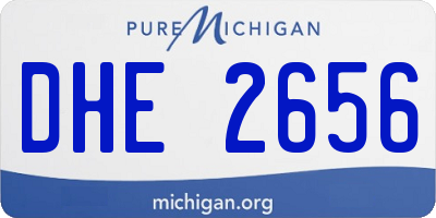 MI license plate DHE2656