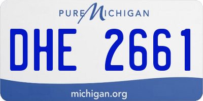 MI license plate DHE2661