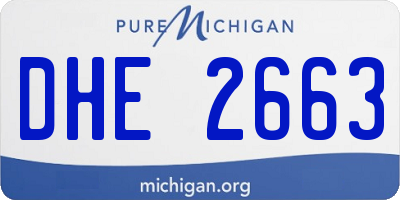 MI license plate DHE2663