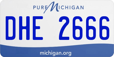 MI license plate DHE2666