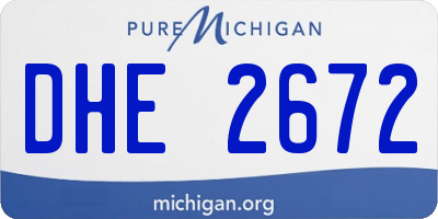 MI license plate DHE2672