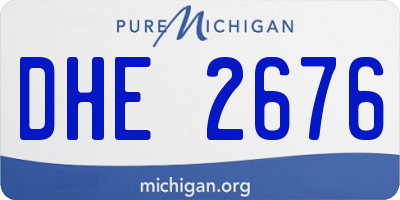 MI license plate DHE2676