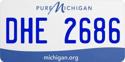 MI license plate DHE2686