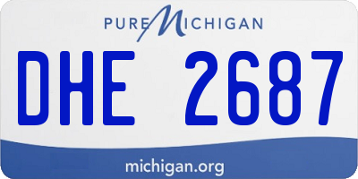 MI license plate DHE2687