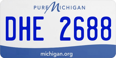 MI license plate DHE2688
