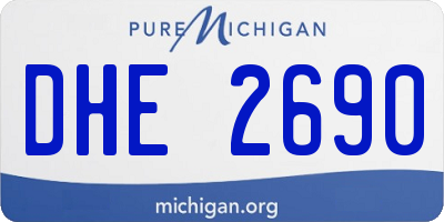 MI license plate DHE2690