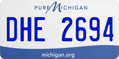 MI license plate DHE2694