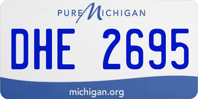 MI license plate DHE2695