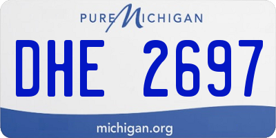 MI license plate DHE2697
