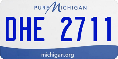 MI license plate DHE2711