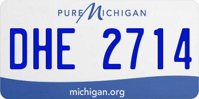 MI license plate DHE2714