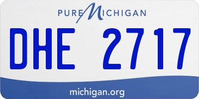 MI license plate DHE2717