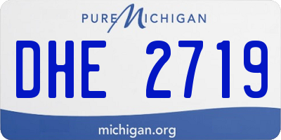 MI license plate DHE2719