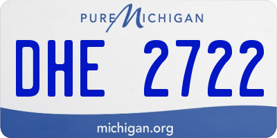 MI license plate DHE2722