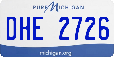 MI license plate DHE2726