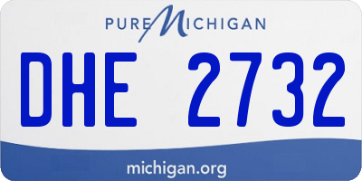 MI license plate DHE2732