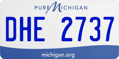 MI license plate DHE2737