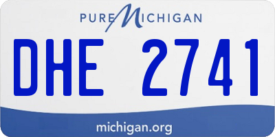 MI license plate DHE2741