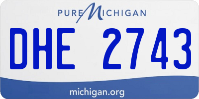MI license plate DHE2743