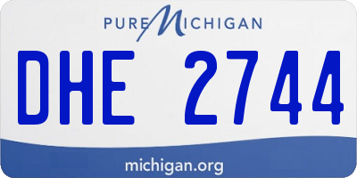 MI license plate DHE2744