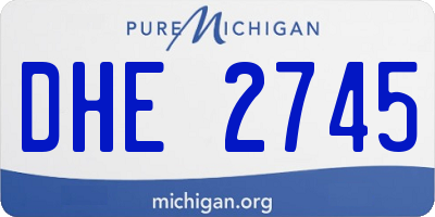 MI license plate DHE2745