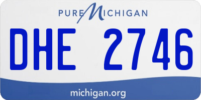 MI license plate DHE2746