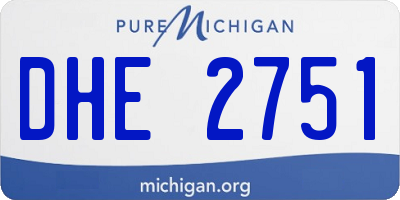 MI license plate DHE2751