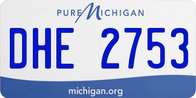 MI license plate DHE2753