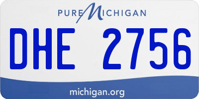 MI license plate DHE2756