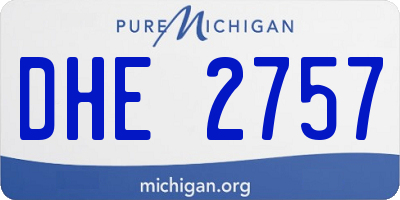 MI license plate DHE2757