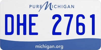 MI license plate DHE2761