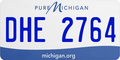 MI license plate DHE2764