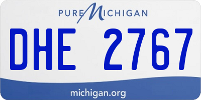 MI license plate DHE2767