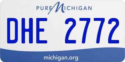 MI license plate DHE2772