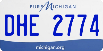 MI license plate DHE2774