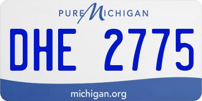 MI license plate DHE2775