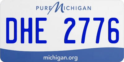 MI license plate DHE2776