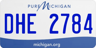 MI license plate DHE2784