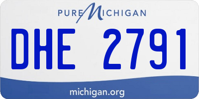 MI license plate DHE2791