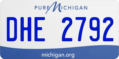 MI license plate DHE2792