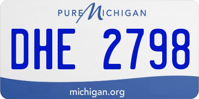 MI license plate DHE2798