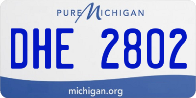 MI license plate DHE2802