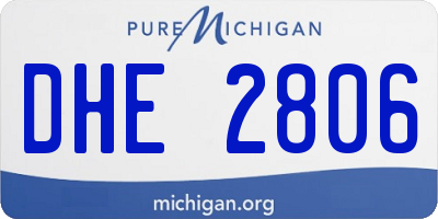 MI license plate DHE2806