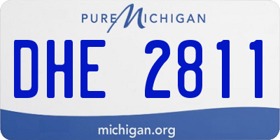MI license plate DHE2811