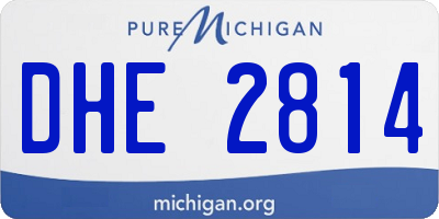 MI license plate DHE2814
